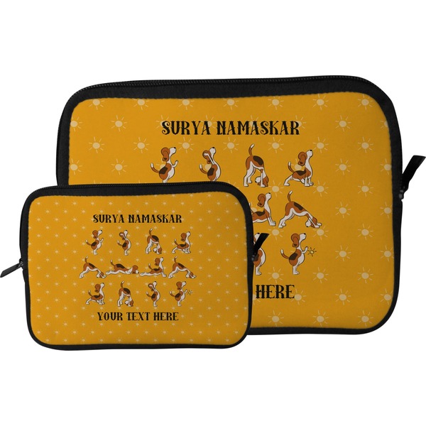 Yoga Dogs Sun Salutations Tablet Sleeve (Size Comparison)