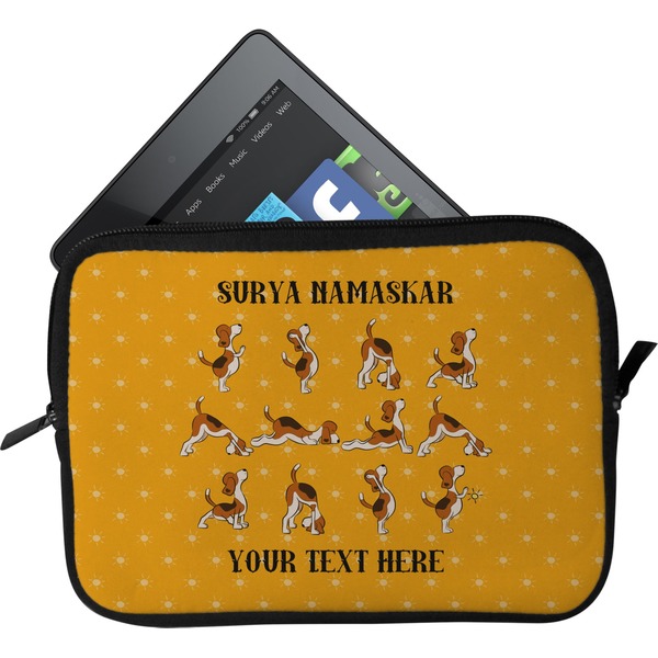 Custom Yoga Dogs Sun Salutations Tablet Case / Sleeve - Small (Personalized)