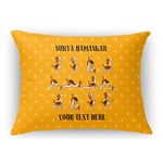Yoga Dogs Sun Salutations Rectangular Throw Pillow Case (Personalized)