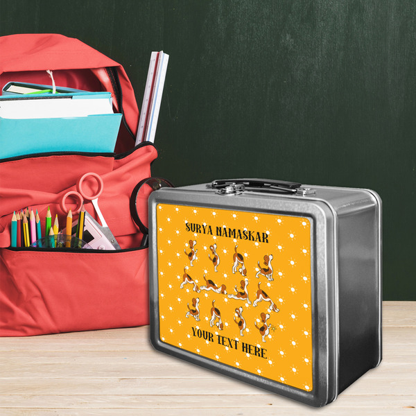 Yoga Dogs Sun Salutations Tin Lunchbox - LIFESTYLE