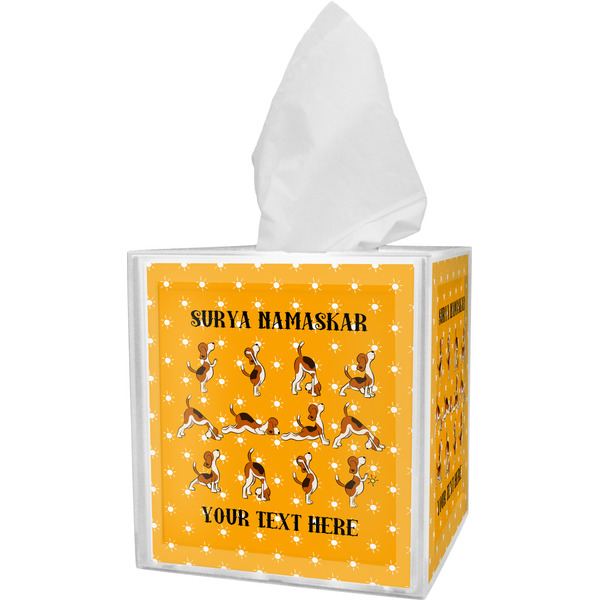 Yoga Dogs Sun Salutations Tissue Box Cover (Personalized)