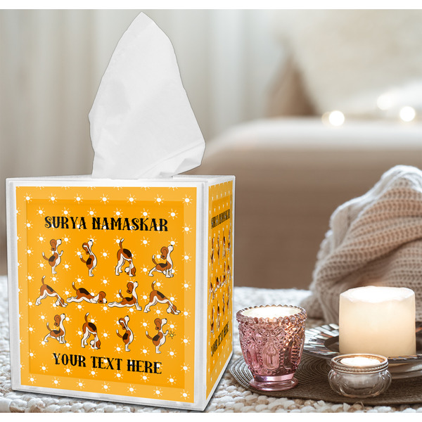 Yoga Dogs Sun Salutations Tissue Box - LIFESTYLE