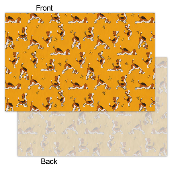 Yoga Dogs Sun Salutations Tissue Paper - Heavyweight - Small - Front & Back
