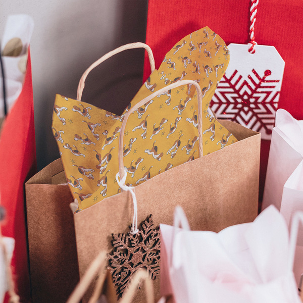 Yoga Dogs Sun Salutations Tissue Paper - In Gift Bag