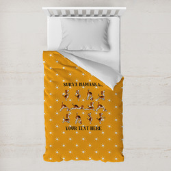 Yoga Dogs Sun Salutations Toddler Duvet Cover w/ Name or Text