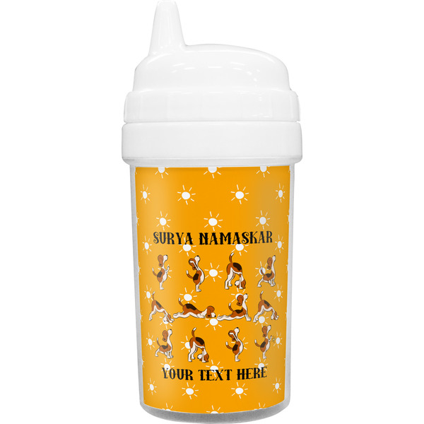 Custom Yoga Dogs Sun Salutations Sippy Cup (Personalized)