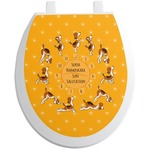 Yoga Dogs Sun Salutations Toilet Seat Decal (Personalized)