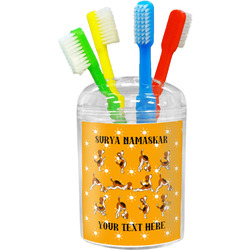 Yoga Dogs Sun Salutations Toothbrush Holder (Personalized)