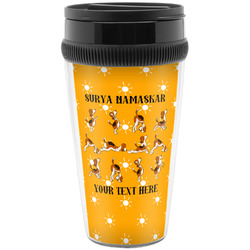 Yoga Dogs Sun Salutations Acrylic Travel Mug without Handle (Personalized)