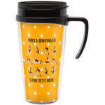 Yoga Dogs Sun Salutations Acrylic Travel Mug with Handle (Personalized)