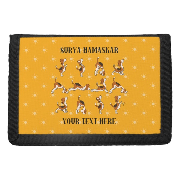 Custom Yoga Dogs Sun Salutations Trifold Wallet (Personalized)