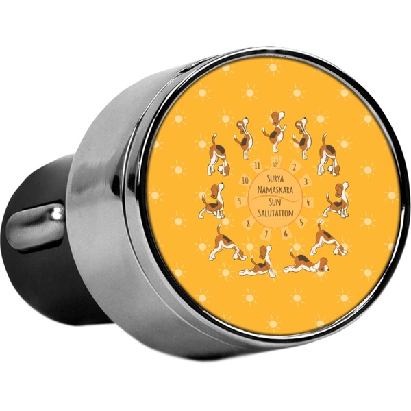 Custom Yoga Dogs Sun Salutations USB Car Charger