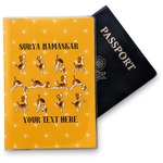 Yoga Dogs Sun Salutations Vinyl Passport Holder (Personalized)