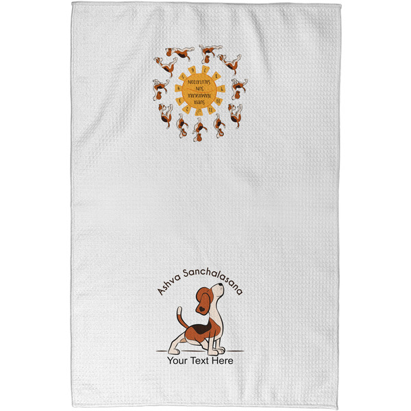 Yoga Dogs Sun Salutations Waffle Towel - Partial Print - Approval Image