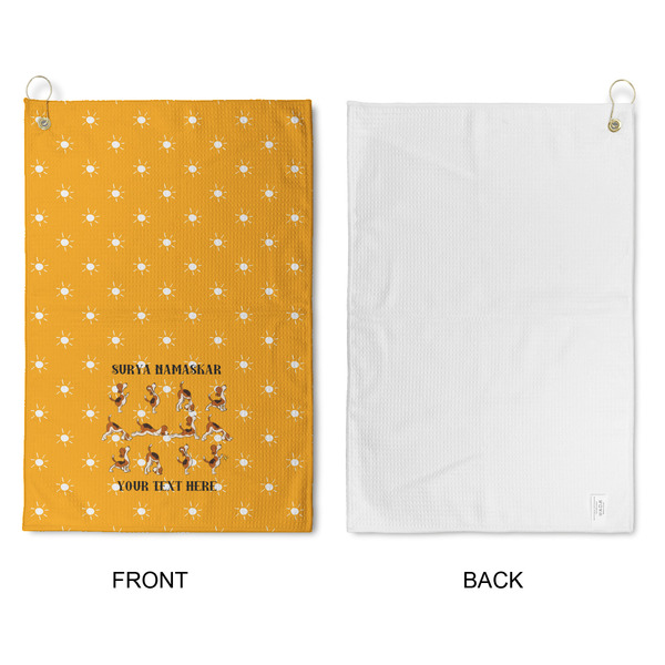 Yoga Dogs Sun Salutations Waffle Weave Golf Towel - Approval