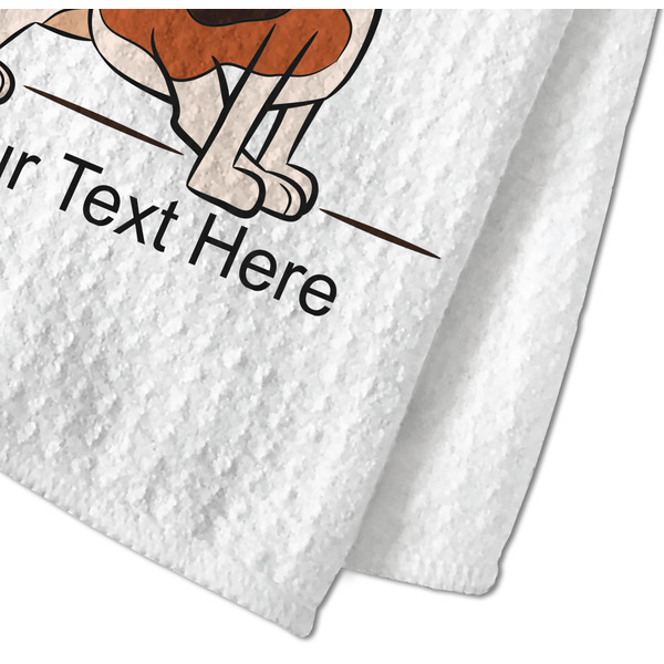 Yoga Dogs Sun Salutations Waffle Weave Towel - Closeup of Material Image