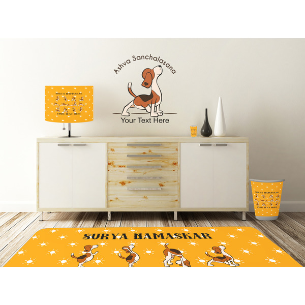 Yoga Dogs Sun Salutations Wall Graphic Decal Wooden Desk