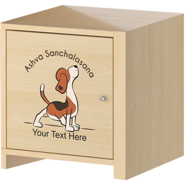Yoga Dogs Sun Salutations Wall Graphic on Wooden Cabinet
