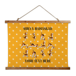Yoga Dogs Sun Salutations Wall Hanging Tapestry - Wide (Personalized)
