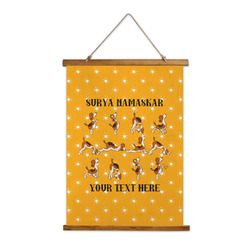 Yoga Dogs Sun Salutations Wall Hanging Tapestry - Tall (Personalized)