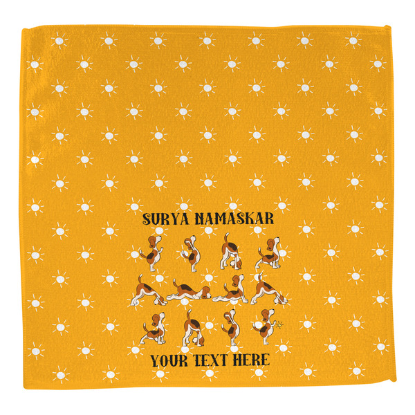 Yoga Dogs Sun Salutations Washcloth - Front - No Soap