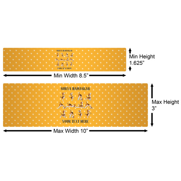 Yoga Dogs Sun Salutations Water Bottle Labels w/ Dimensions