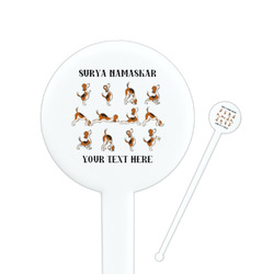 Yoga Dogs Sun Salutations Round Plastic Stir Sticks (Personalized)