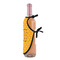 Yoga Dogs Sun Salutations Wine Bottle Apron - DETAIL WITH CLIP ON NECK
