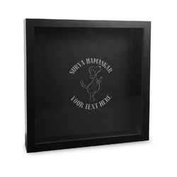 Yoga Dogs Sun Salutations Wine Cork Shadow Box - 12in x 12in (Personalized)