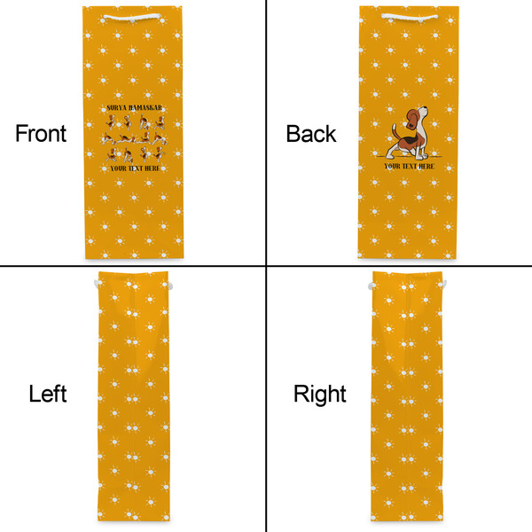 Yoga Dogs Sun Salutations Wine Gift Bag - Gloss - Approval