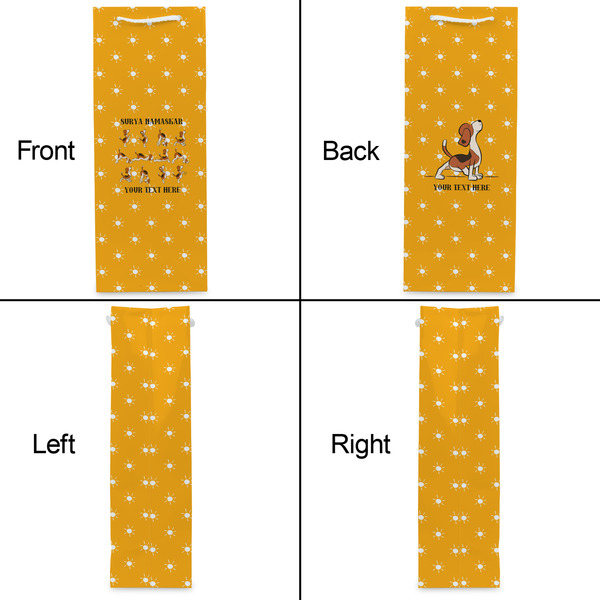 Yoga Dogs Sun Salutations Wine Gift Bag - Matte - Approval