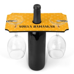 Yoga Dogs Sun Salutations Wine Bottle & Glass Holder (Personalized)