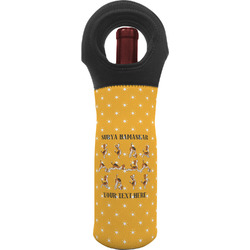Yoga Dogs Sun Salutations Wine Tote Bag (Personalized)