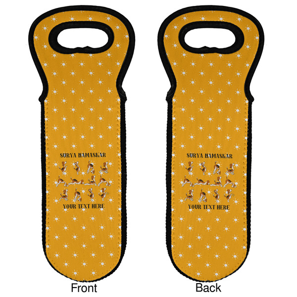 Yoga Dogs Sun Salutations Wine Tote Front & Back
