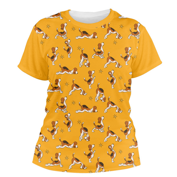 Custom Yoga Dogs Sun Salutations Women's Crew T-Shirt