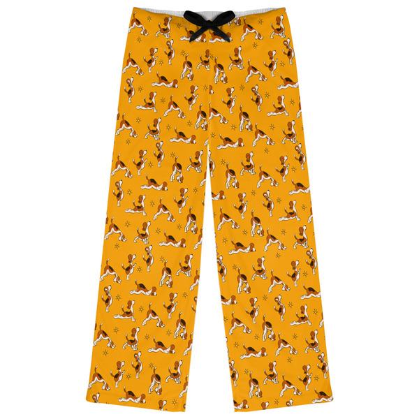 Custom Yoga Dogs Sun Salutations Womens Pajama Pants - XS
