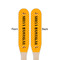 Yoga Dogs Sun Salutations Wooden Food Pick - Paddle - Double Sided - Front & Back