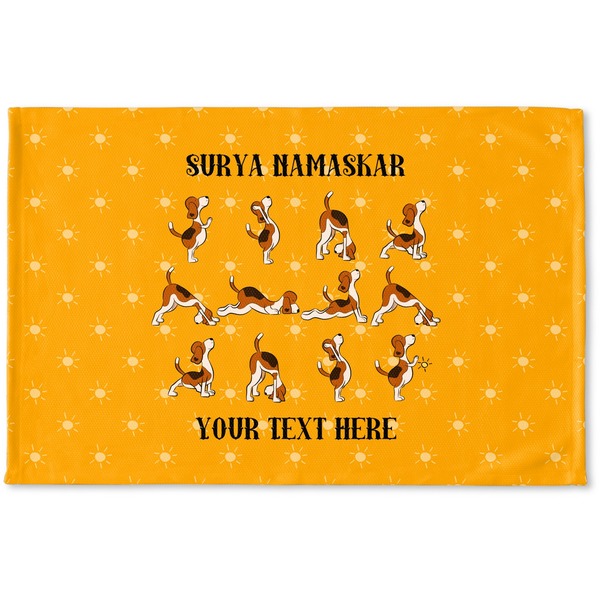 Custom Yoga Dogs Sun Salutations Woven Mat (Personalized)