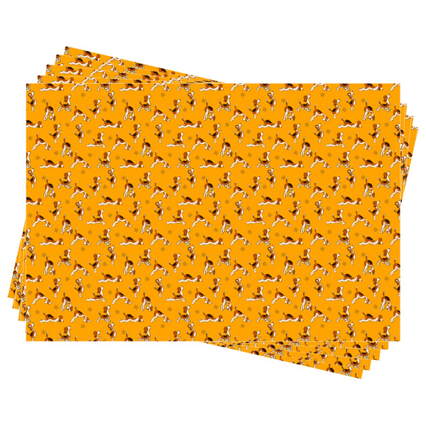 Yoga Dogs Sun Salutations Wrapping Paper - Front & Back - Sheets Approval