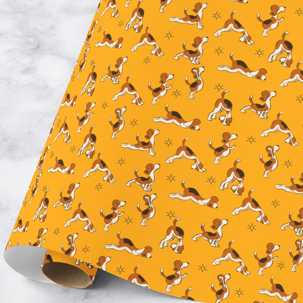 Custom Yoga Dogs Sun Salutations Wrapping Paper Roll - Large