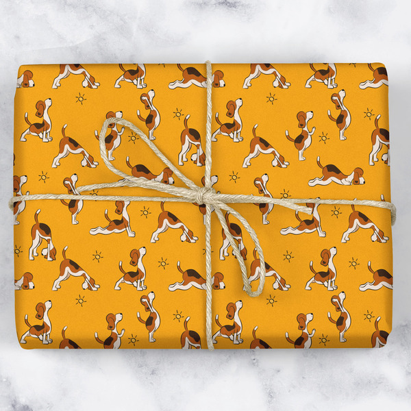 Yoga Dogs Sun Salutations Wrapping Paper Roll - Matte - Wrapped Box