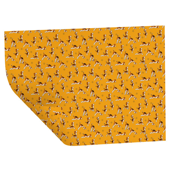 Yoga Dogs Sun Salutations Wrapping Paper Sheet - Double Sided - Folded