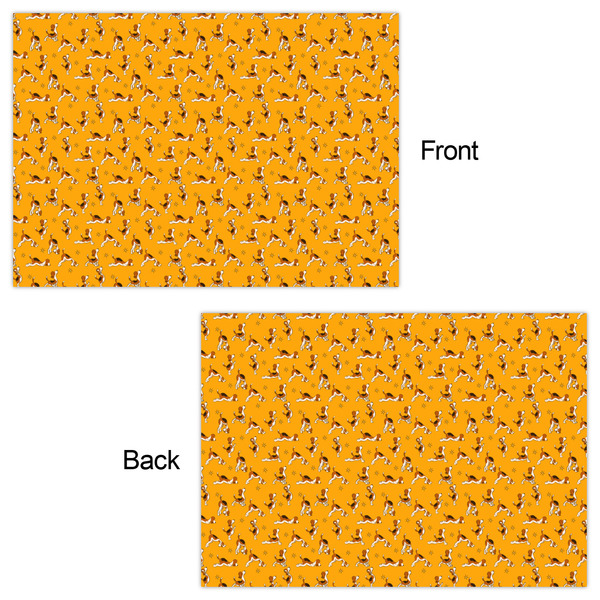 Yoga Dogs Sun Salutations Wrapping Paper Sheet - Double Sided - Front & Back