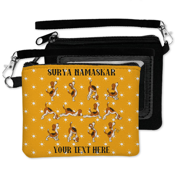 Yoga Dogs Sun Salutations Wristlet ID Cases - MAIN