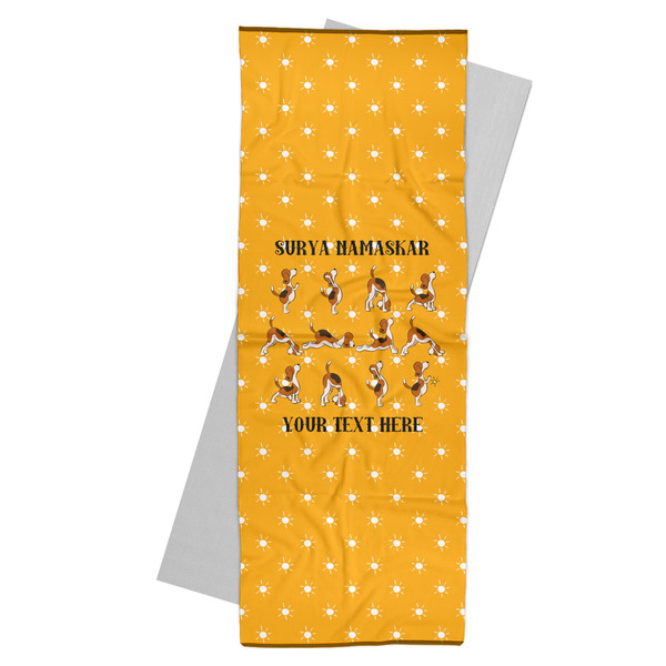 Custom Yoga Dogs Sun Salutations Yoga Mat Towel (Personalized)