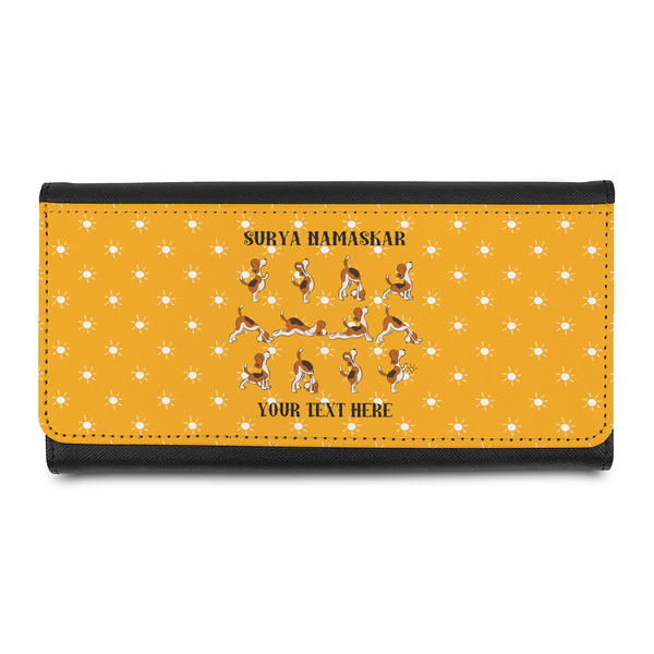 Custom Yoga Dogs Sun Salutations Leatherette Ladies Wallet (Personalized)
