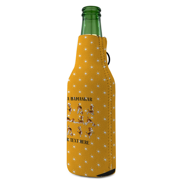 Yoga Dogs Sun Salutations Zipper Bottle Cooler - ANGLE (bottle)