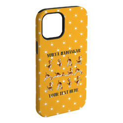 Yoga Dogs Sun Salutations iPhone Case - Rubber Lined - iPhone 15 Plus (Personalized)