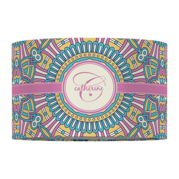 Bohemian Art 12" Drum Lampshade - FRONT (Fabric)