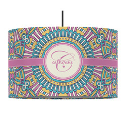 Bohemian Art 12" Drum Pendant Lamp - Fabric (Personalized)